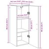 vidaXL Wall Mounted Cabinet Old Wood 34.5 x 34 x 90 cm Engineered Wood