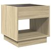 vidaXL Coffee Table with Infinity LED Sonoma Oak 50x50x50 cm