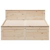vidaXL Bed Frame without Mattress with Headboard 160x200 cm Solid Wood Pine
