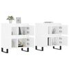 vidaXL Sideboards 2 pcs High Gloss White Engineered Wood
