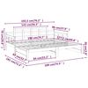 vidaXL Pull-out Day Bed without Mattress White 2x(90x190) cm