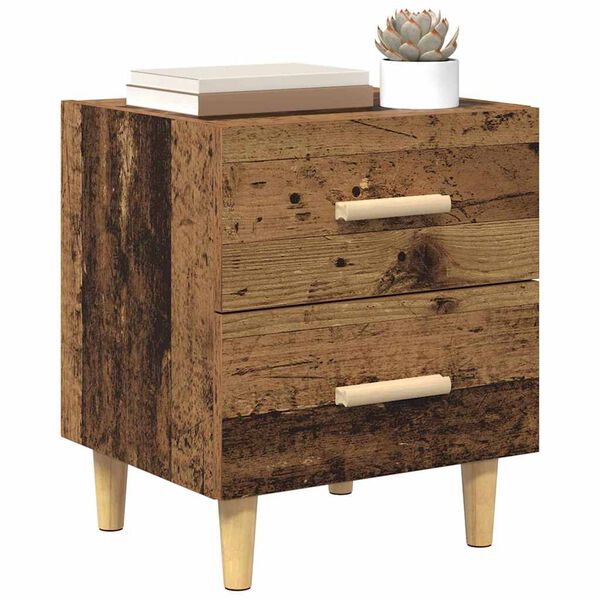 vidaXL Bed Cabinet Old Wood 40 x 35 x 47.5cm Engineered Wood