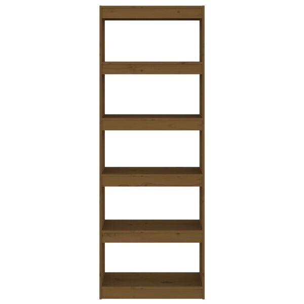 vidaXL Book Cabinet/Room Divider Honey Brown 60x30x167.5 cm Wood Pine