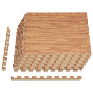 vidaXL Pool Ground Mat 6 pcs Wood 2.16 m&sup2; EVA Foam