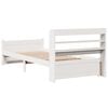 vidaXL Bed Frame with Headboard without Mattress White 100x200 cm