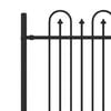 vidaXL Spike Arch Fence Black 200 x 150 cm Powder-Coated Steel