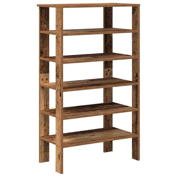vidaXL Shoe Rack Old Wood 61x32x105 cm Engineered Wood