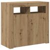 vidaXL Sideboard with LED Lights Artisan Oak 80x35x75 cm Engineered Wood
