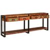vidaXL Console Tables with Drawer 2 pcs Multicolour Solid Reclaim Wood
