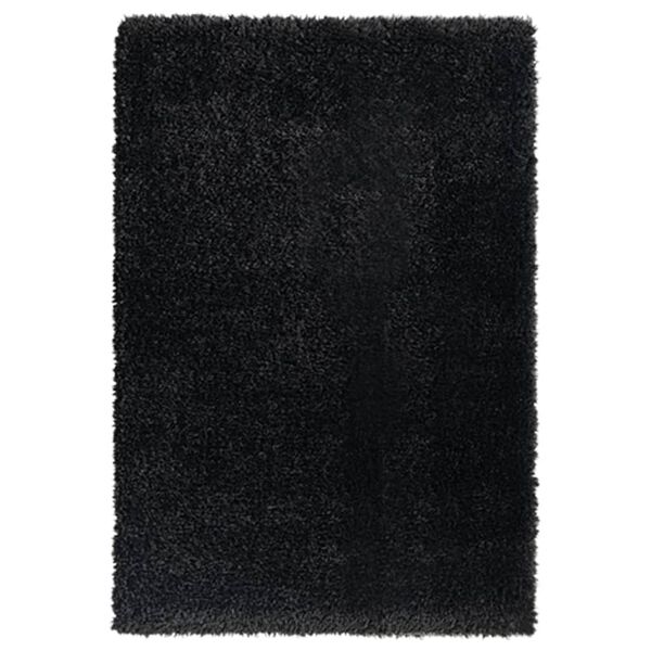 vidaXL High Pile Shaggy Rug Black 160x230 cm 50 mm
