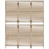 vidaXL Room Divider 3 Panels Beige Poly Rattan