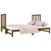 vidaXL Pull-out Day Bed without Mattress Honey Brown 2x(90x190) cm