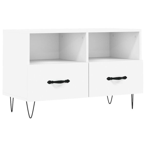 vidaXL TV Cabinet White 80x36x50 cm Engineered Wood