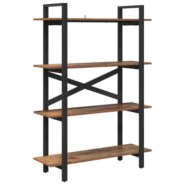 vidaXL Bookshelf Old Wood 100 x 33.5 x 140 cm Engineered Wood