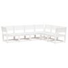 vidaXL 6 Piece Garden Sofa Set White Solid Wood Pine
