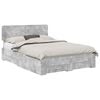 vidaXL Bed Frame Concrete Grey 160 x 200 cm Engineered Wood