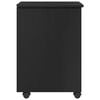 vidaXL Rolling Cabinet Black 34 x 39 x 56 cm Solid Pine Wood