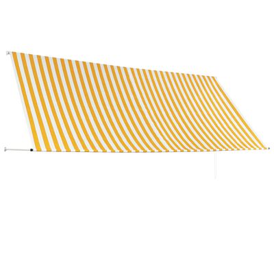 vidaXL Retractable Awning 350x150 cm Yellow and White