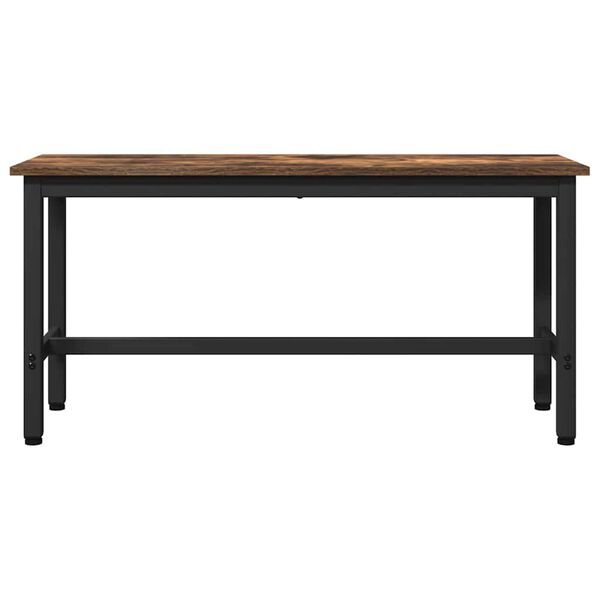 vidaXL Dining Bench Smoked Oak 100 x 32.5 x 48.5 cm