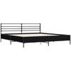vidaXL Bed Frame without Mattress Black 180x200 cm Super King