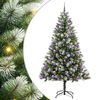 vidaXL Artificial Hinged Christmas Tree with Flocked Snow 300 LEDs