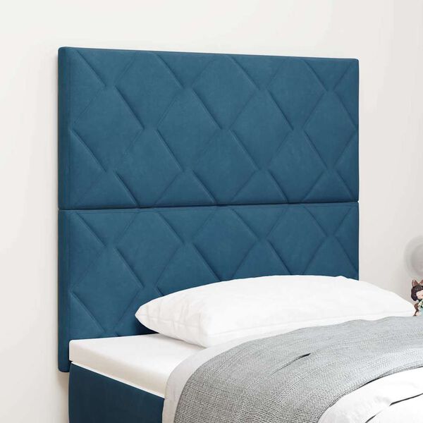 vidaXL Headboard Height Adjustable Dark blue 100 cm Velvet