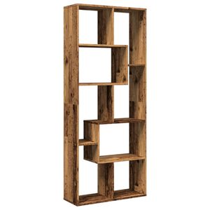 vidaXL Room Divider Bookcase Old Wood 67x25x161.5 cm Engineered Wood