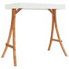 vidaXL Swing Frame | Teak finish and cream roof | Strong bent wood and polyester