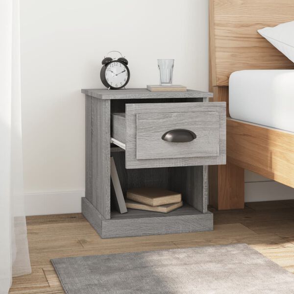 vidaXL Bedside Cabinets 2 pcs Grey Sonoma 39x39x47.5 cm Engineered Wood