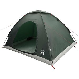 vidaXL Camping Tent 4-Person Army Green 185T Polyester with PU coating