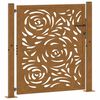 vidaXL Garden Gate 100x100 cm Weathering Steel Flame Design