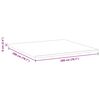 vidaXL Mattress Topper White and Green 200 x 200 x 6 cm Jaquard Fabric