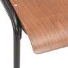 vidaXL Dining Chairs 2 pcs Brown Solid Plywood Steel