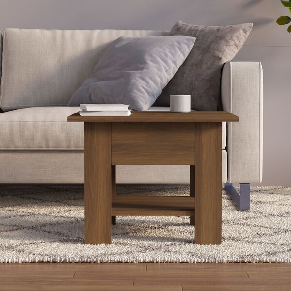 vidaXL Coffee Table Brown Oak 55x55x42 cm Engineered Wood