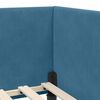 vidaXL Corner Bed Frame with Headboard Blue 90 cm x 200 cm Velvet