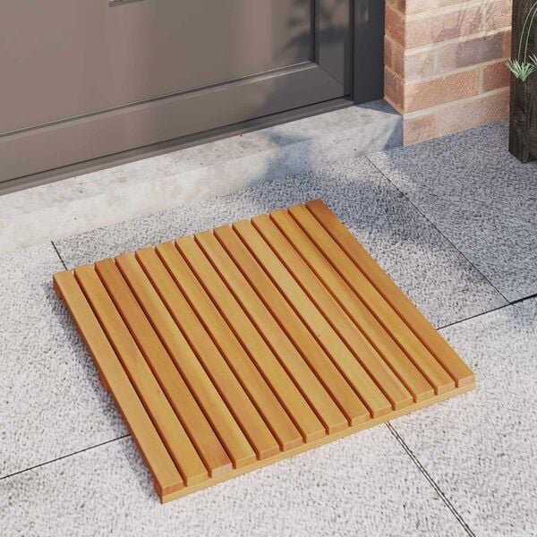 vidaXL Bath Mat Plain Brown 50 x 50 cm Wood