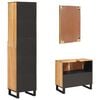 vidaXL Bathroom Sets with Drawer with Shelf Natural Solid Mango Wood