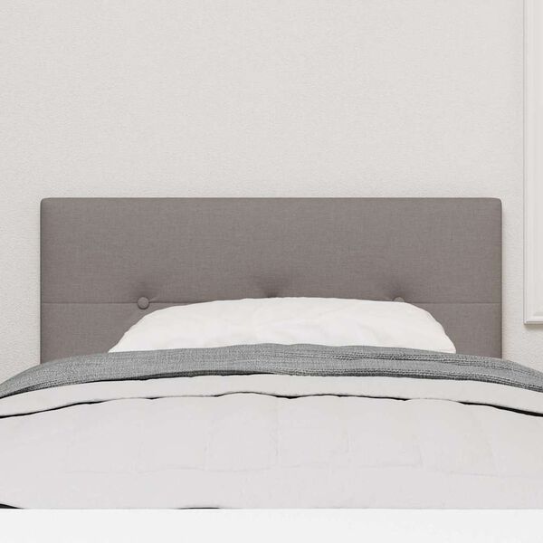 vidaXL LED Headboard with LED Strip Lights Taupe 100 cm Polyester