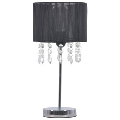 vidaXL Desk Lamp Black Round E27