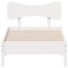 vidaXL Bed Frame without Mattress White 75x190 cm Small Single Solid Wood Pine