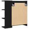 vidaXL Bathroom Mirror Cabinet with Door Black Oak 62.5 x 20.5 x 64 cm