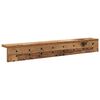 vidaXL Wall-Mounted Coat Rack with Shelf Old wood 80 x 10.5 x 10.5 cm