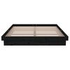 vidaXL Bed Frame without Mattress Black Solid Wood 140x190 cm