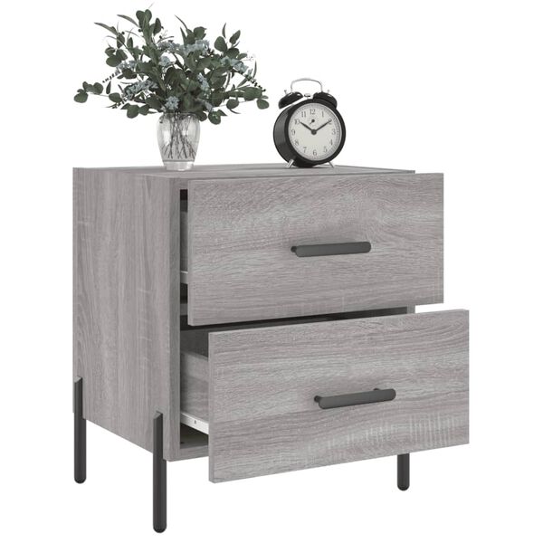 vidaXL Bedside Cabinets 2 pcs Grey Sonoma 40x35x47.5 cm Engineered Wood