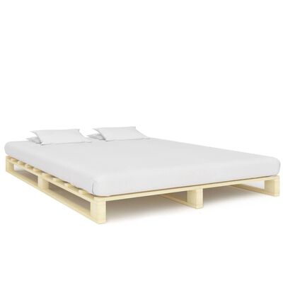 vidaXL Pallet Bed Frame Solid Pine Wood 200x200 cm