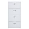 vidaXL 4-Drawer Chest White 40x40x80 cm