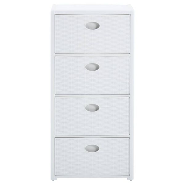 vidaXL 4-Drawer Chest White 40x40x80 cm