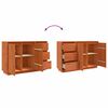 vidaXL Sideboard Brown Oak 111 x 34 x 75 cm Solid Pine Wood