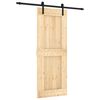 vidaXL Sliding Door with Hardware Set 80x210 cm Solid Wood Pine