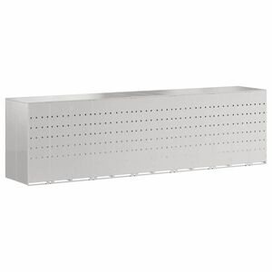 vidaXL Wheelie Bin Storage for 6 Bins Stainless Steel Silver